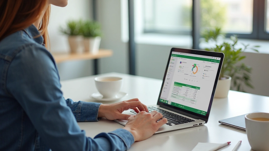 Student die Excel online leert via videotutorial op het computerscherm